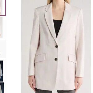 Rag and Bone Charlie Dusty Pink Virgin Wool Blazer Size (8) Medium Orig $598